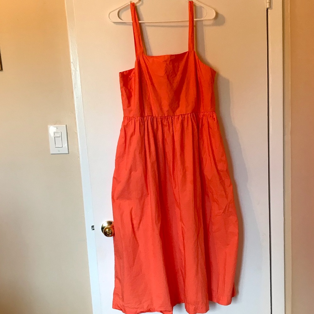 A new day orange sun dress with pockets